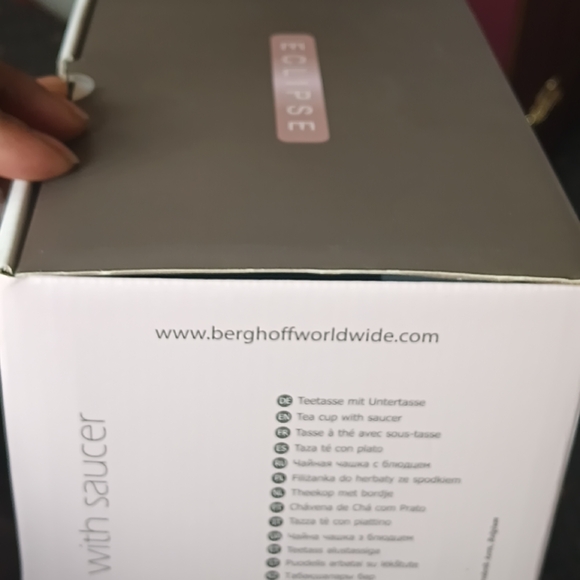 Set Of 2 Berghoff White Tea Coffee Cup and Saucer Set Set - Picture 2 of 6